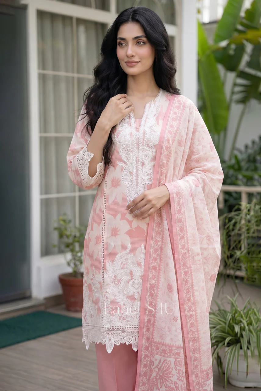 Powder Petal Embroidered Suit Set - Image 7