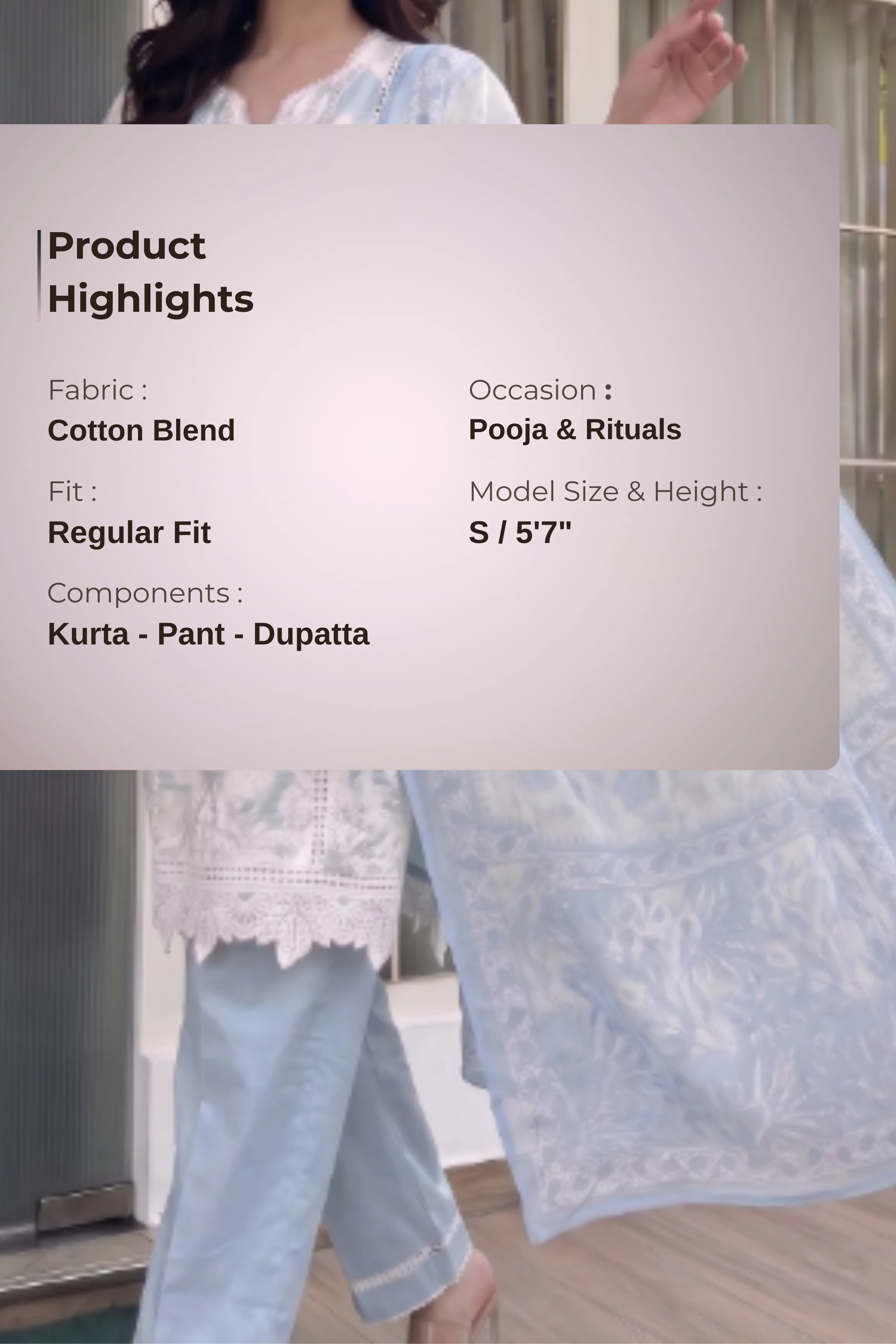 Powder Petal Embroidered Suit Set - Image 8
