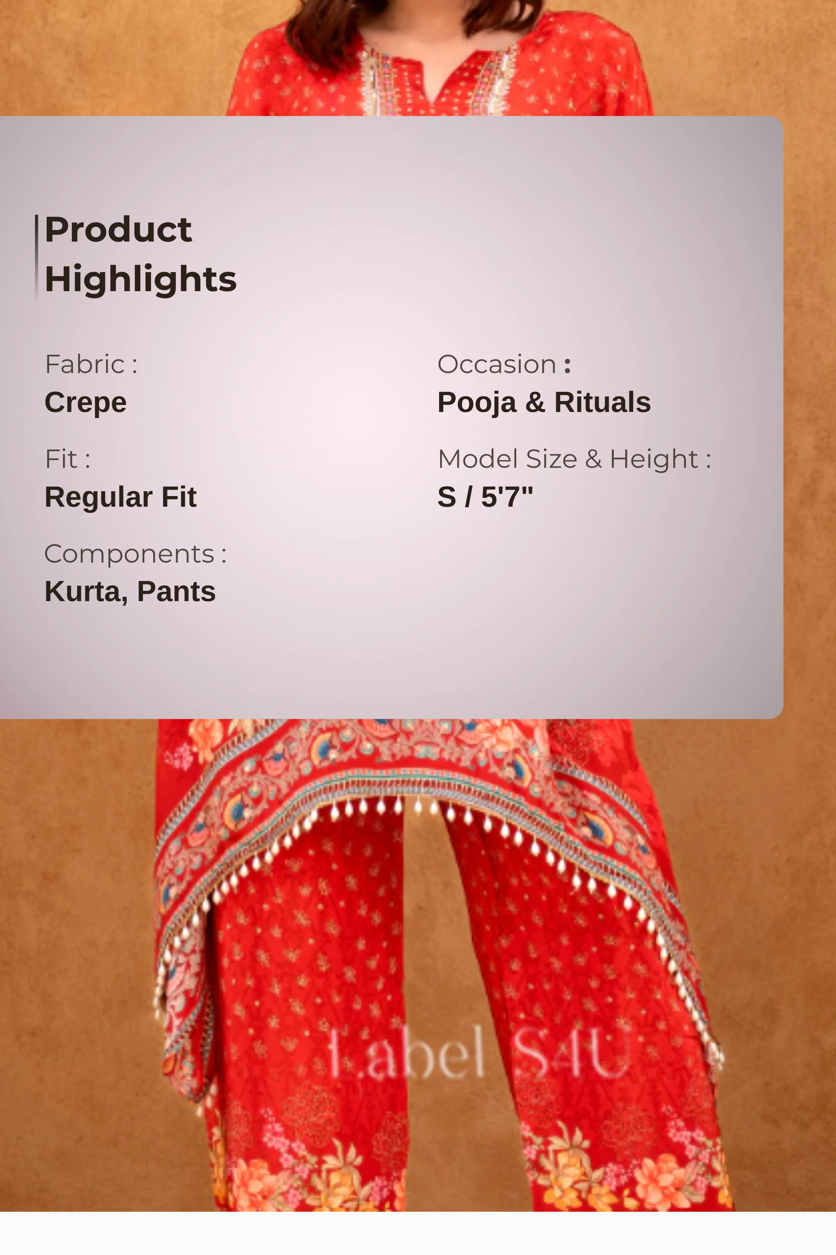 Printed Crepe Co-Ord Set - Image 4
