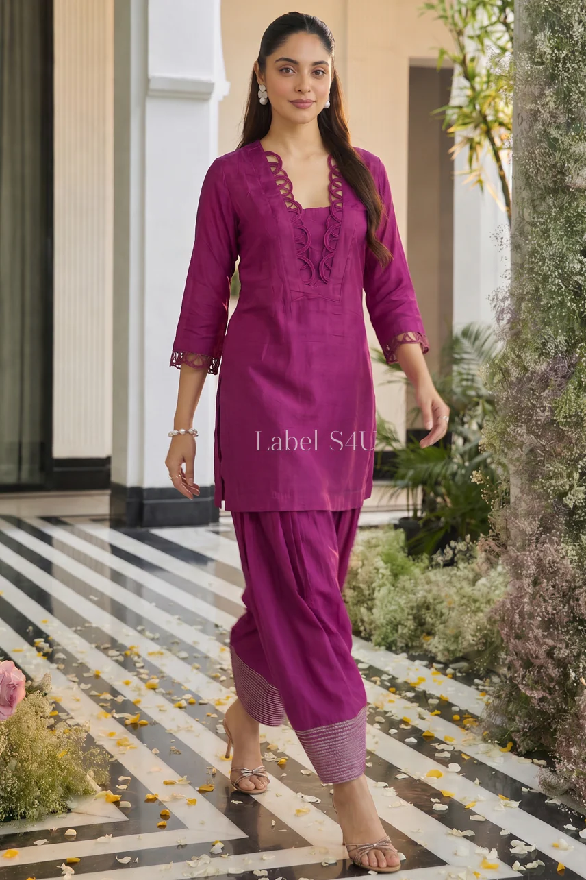 Regal Solid Farshi Co-ord Set