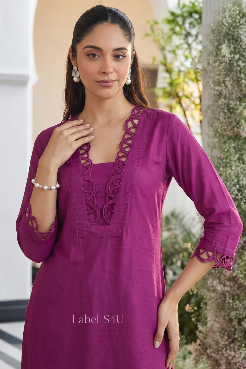 Regal Solid Farshi Co-ord Set - Image 2