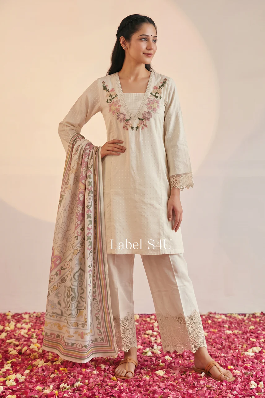 Rose Bloom Cotton Suit Set