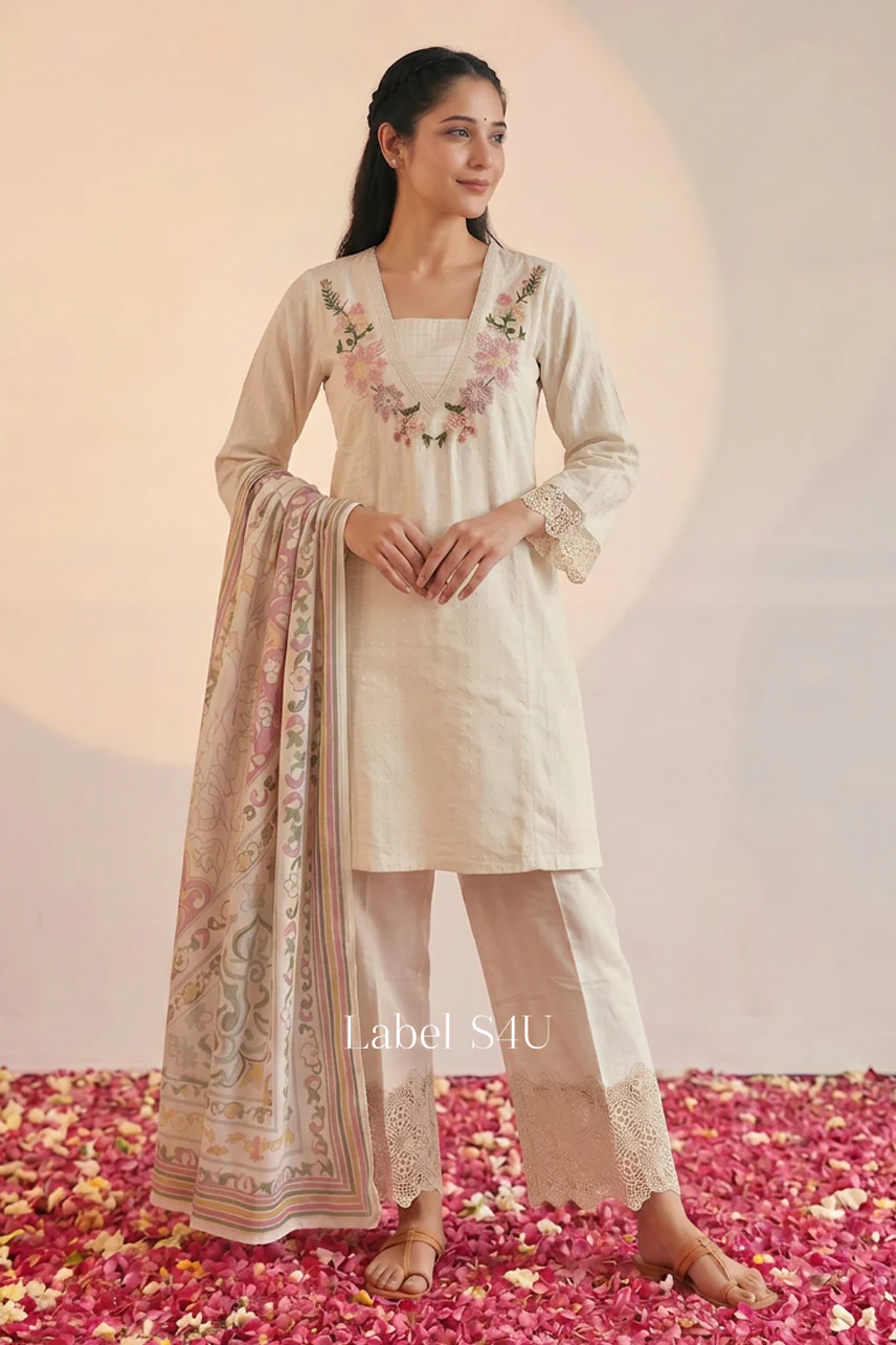 Rose Bloom Cotton Suit Set - Image 5