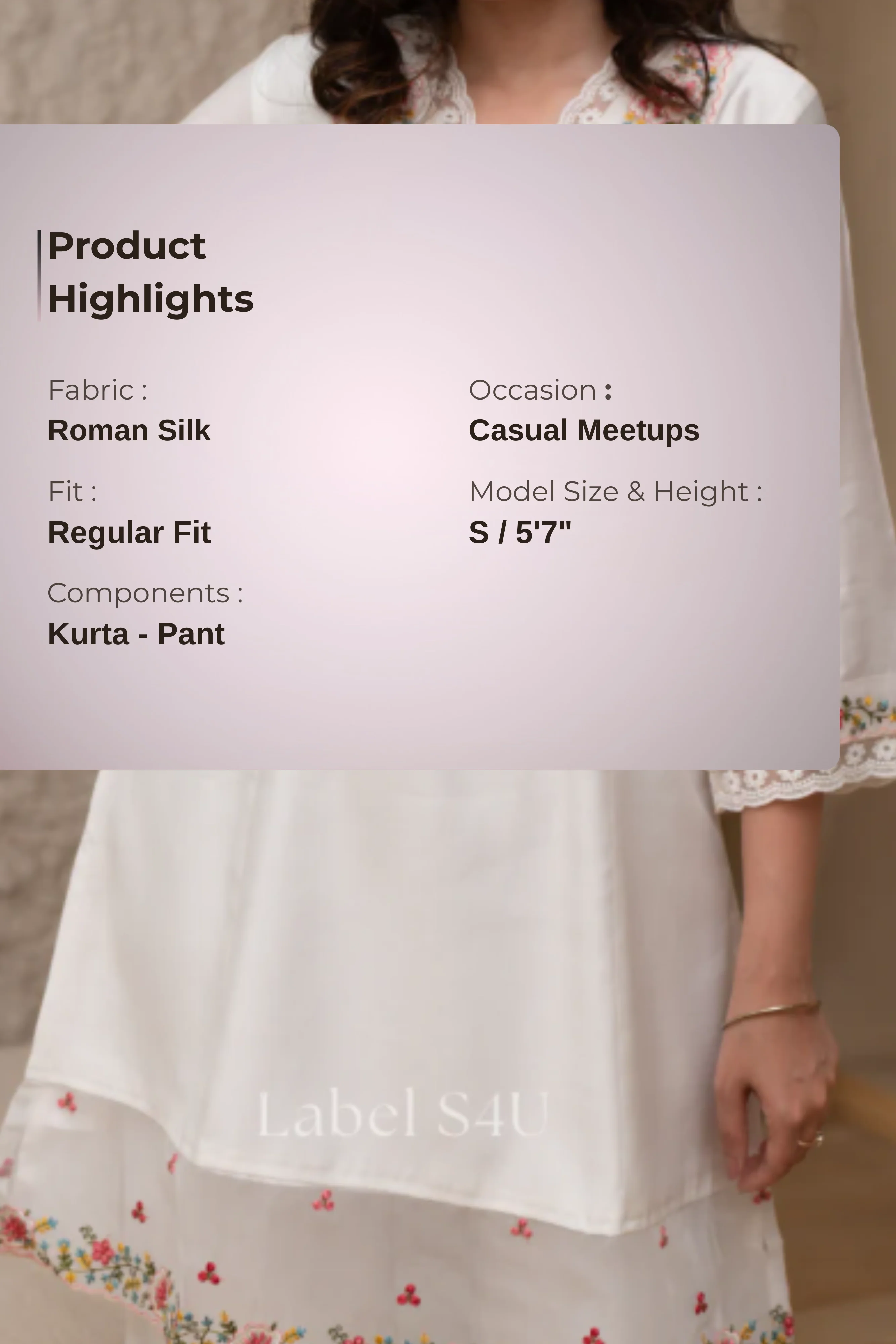 Rosette Charm Embroidered Co-ord Set - Image 6