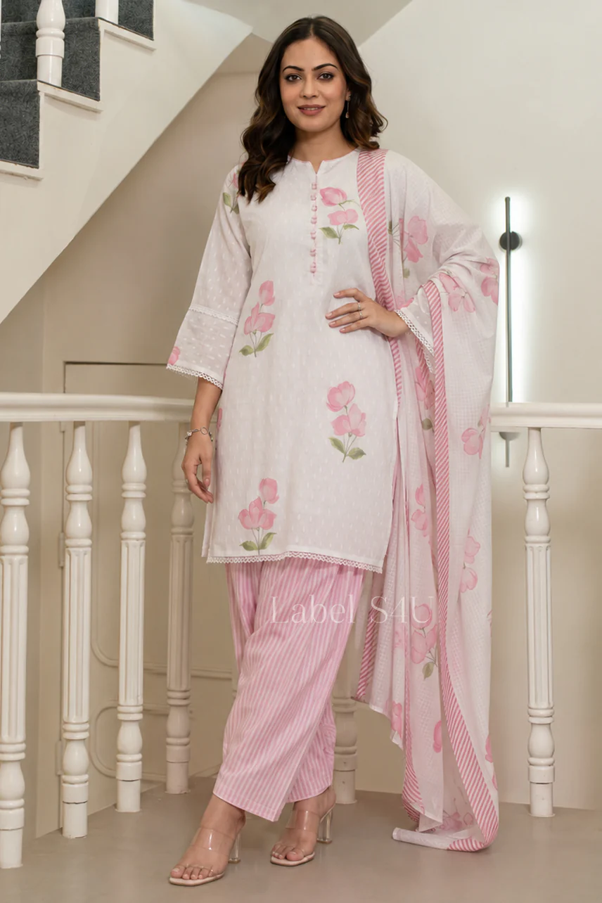 Rosewater Printed farshi salwar Set - Image 3