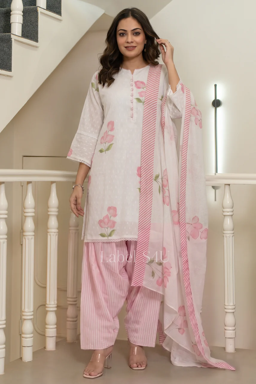 Rosewater Printed farshi salwar Set - Image 4