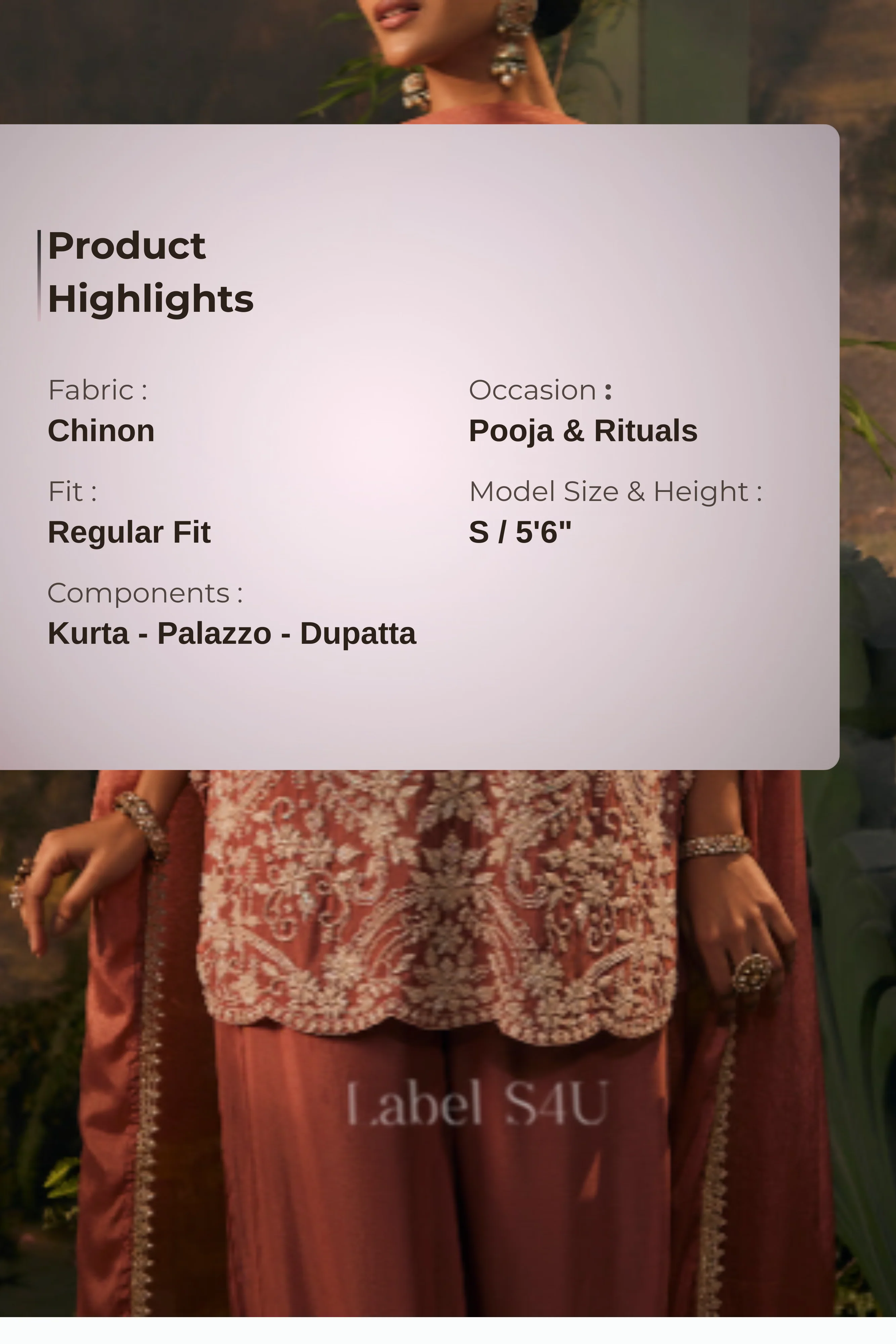 Ruh Motiwork-Palazzo Set - Image 4
