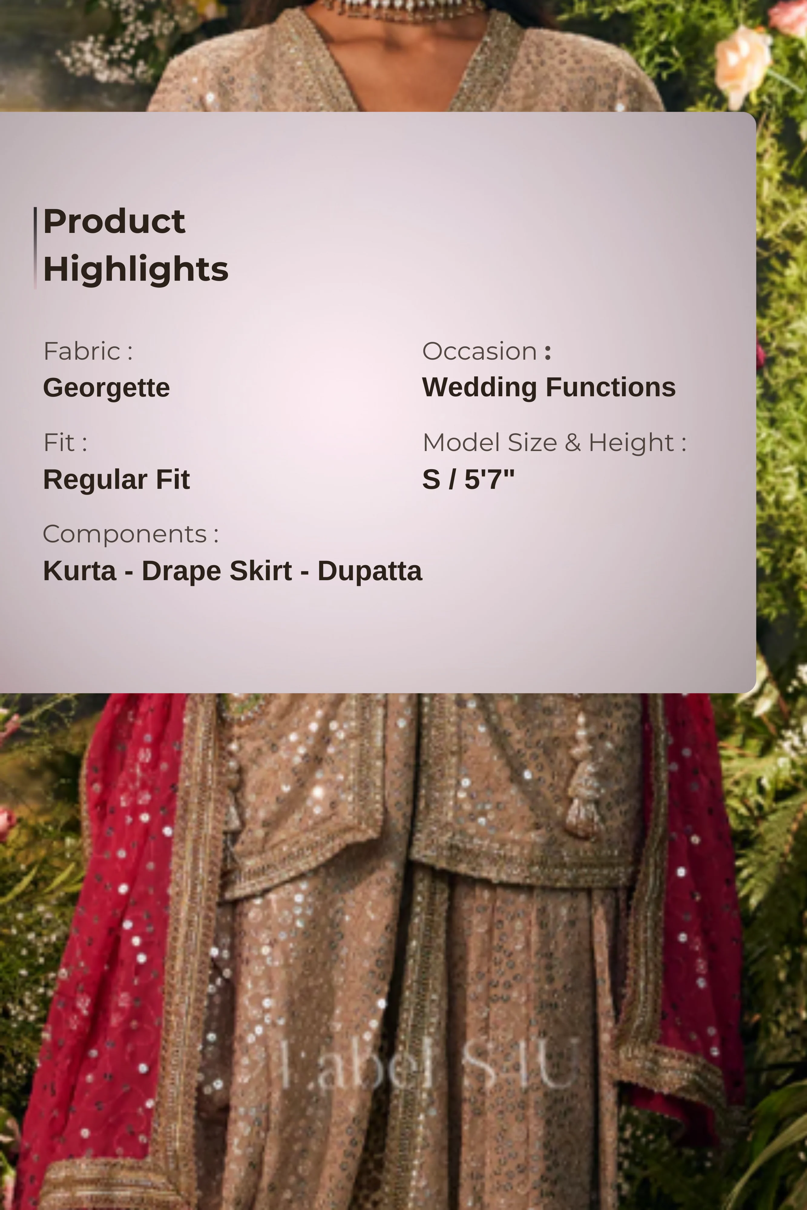 Ruhani Golden Indo-Western Set - Image 3
