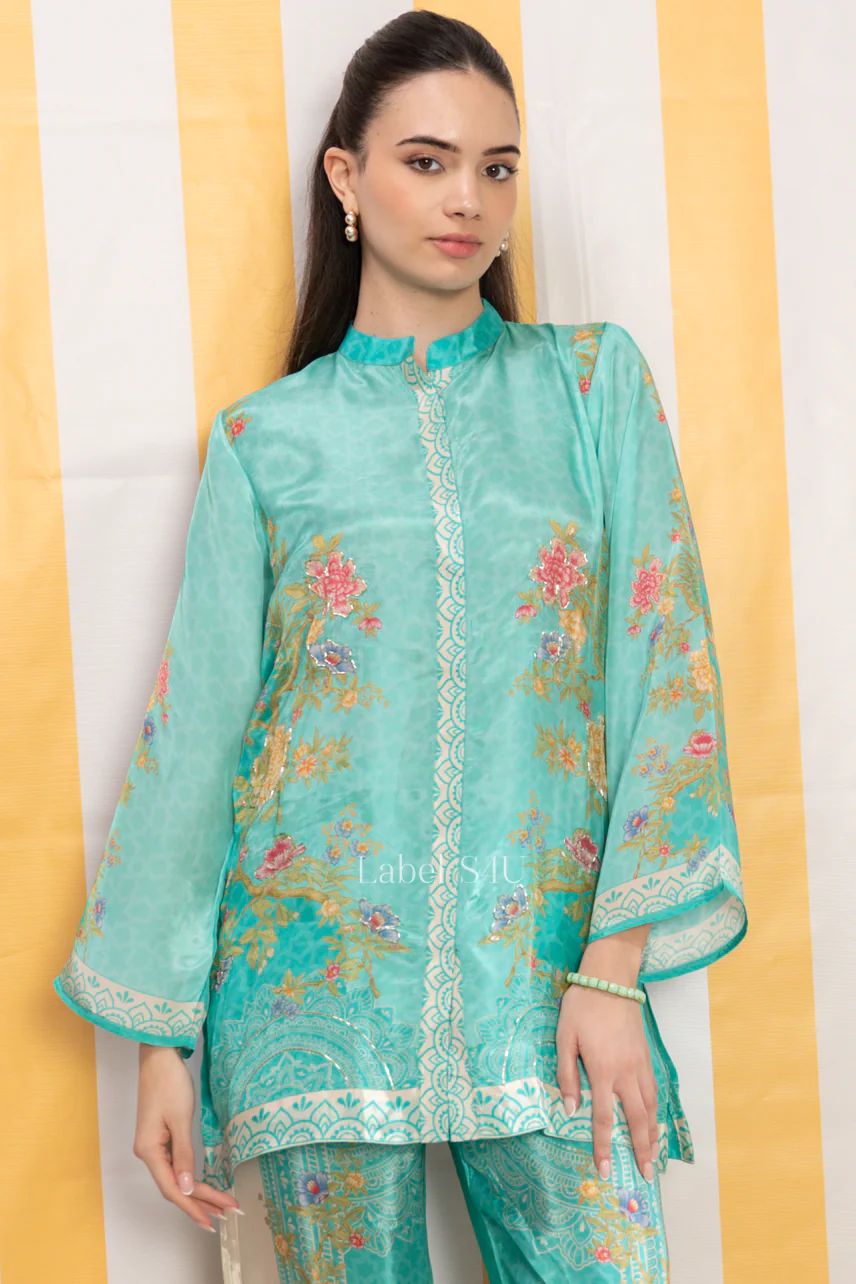 Sage Serenade Crepe Co Ord Set - Image 2