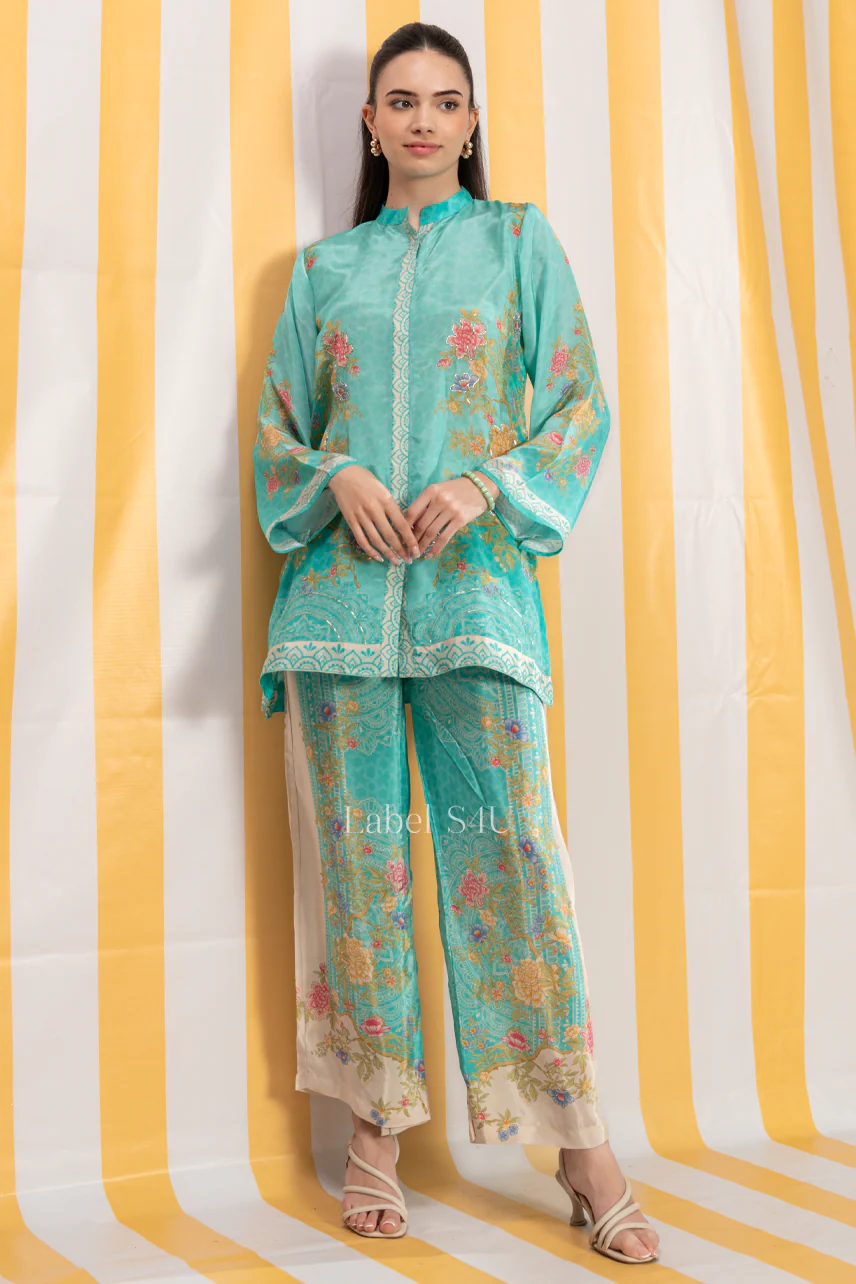 Sage Serenade Crepe Co Ord Set - Image 3