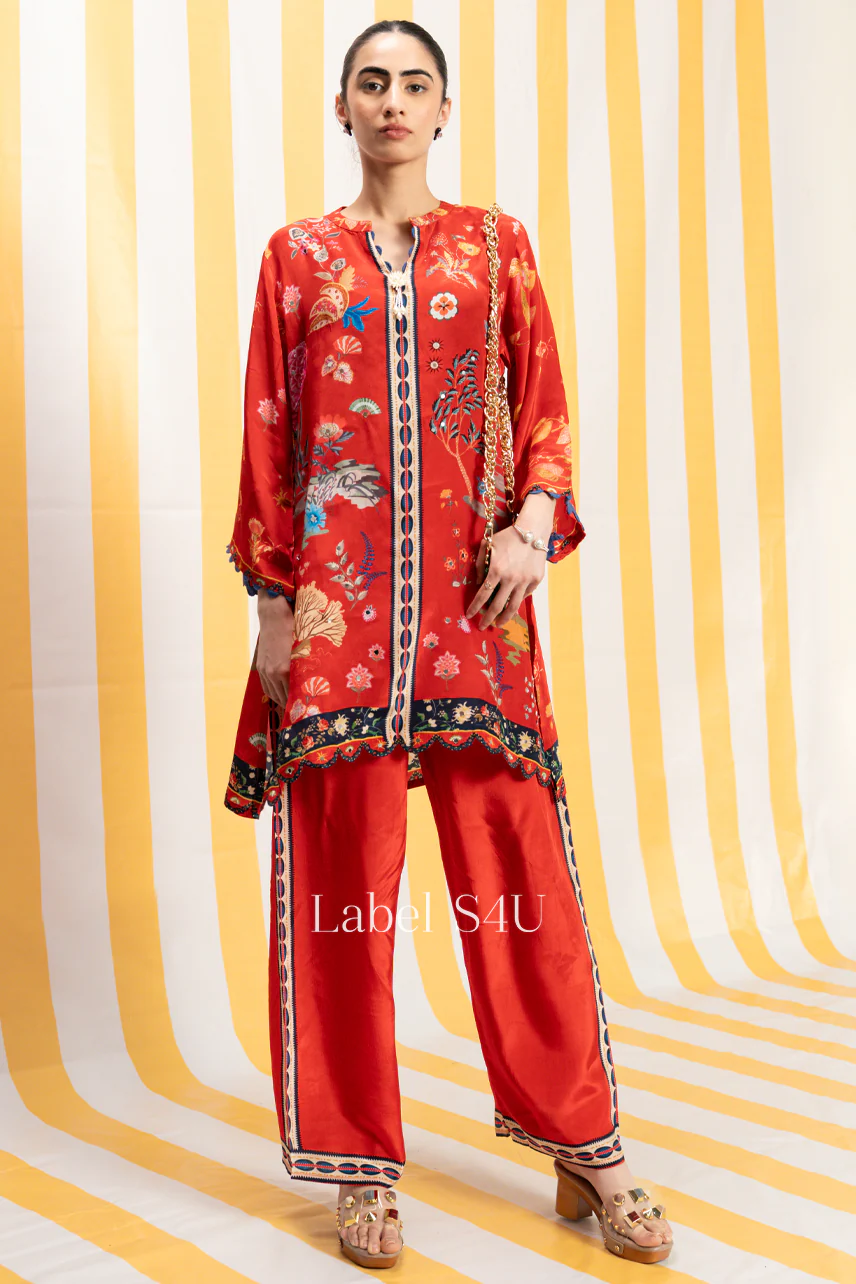Scarlet Printed Crepe Co Ord Set