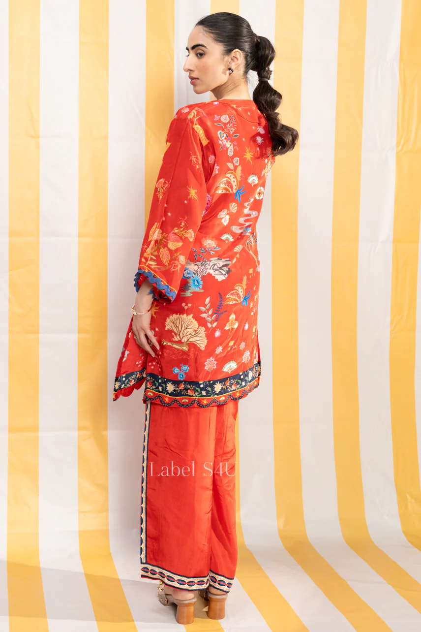 Scarlet Printed Crepe Co Ord Set - Image 3