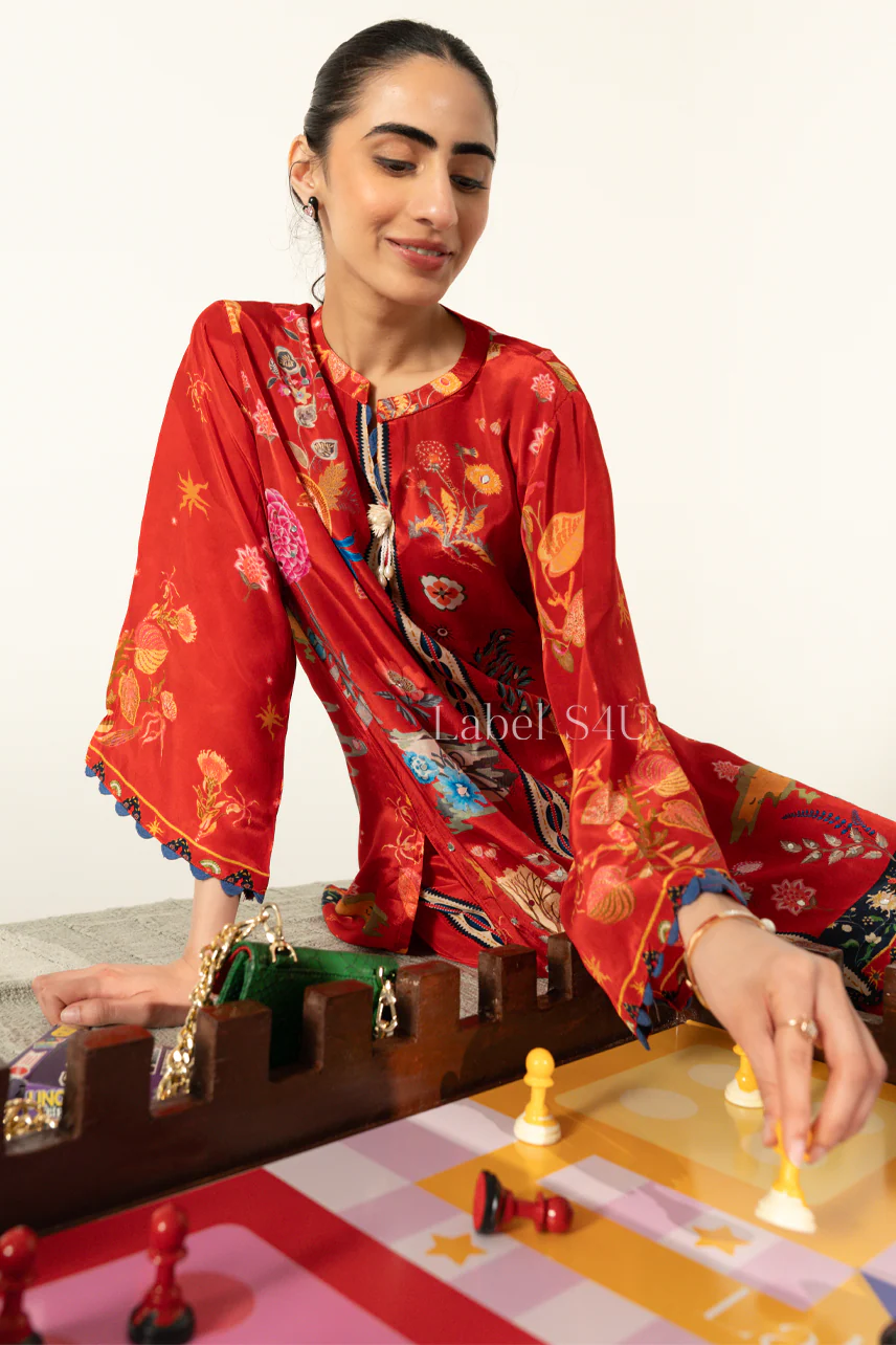 Scarlet Printed Crepe Co Ord Set - Image 4