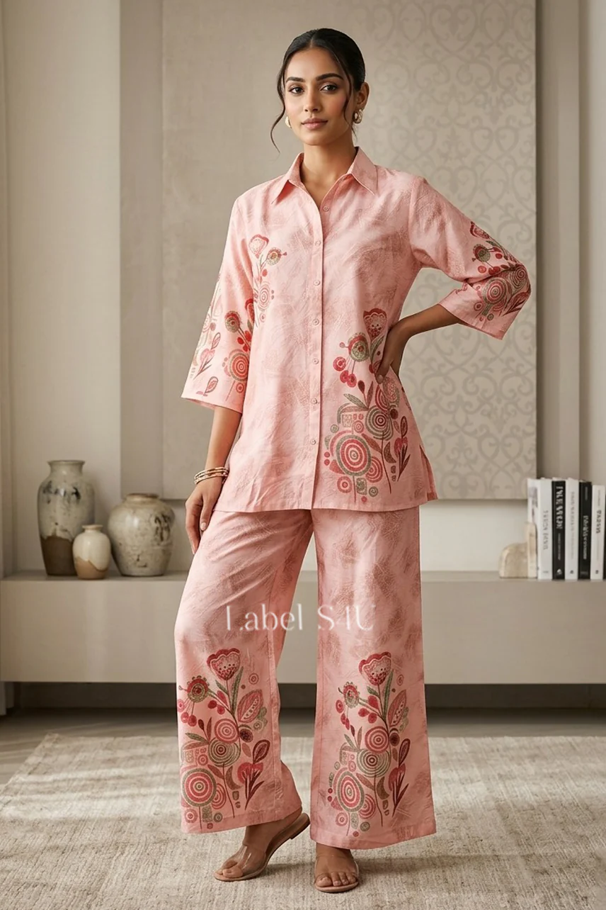 Serene Printed Crepe-Co-ord Set