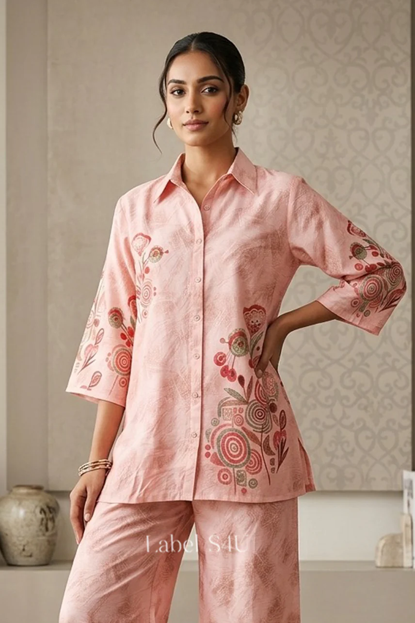 Serene Printed Crepe-Co-ord Set - Image 2