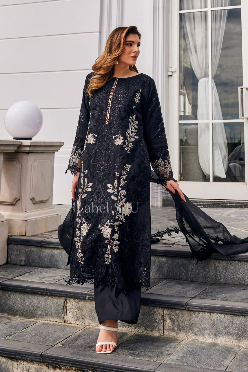 Siyah Noorani Embroidered-Suit Set - Image 3
