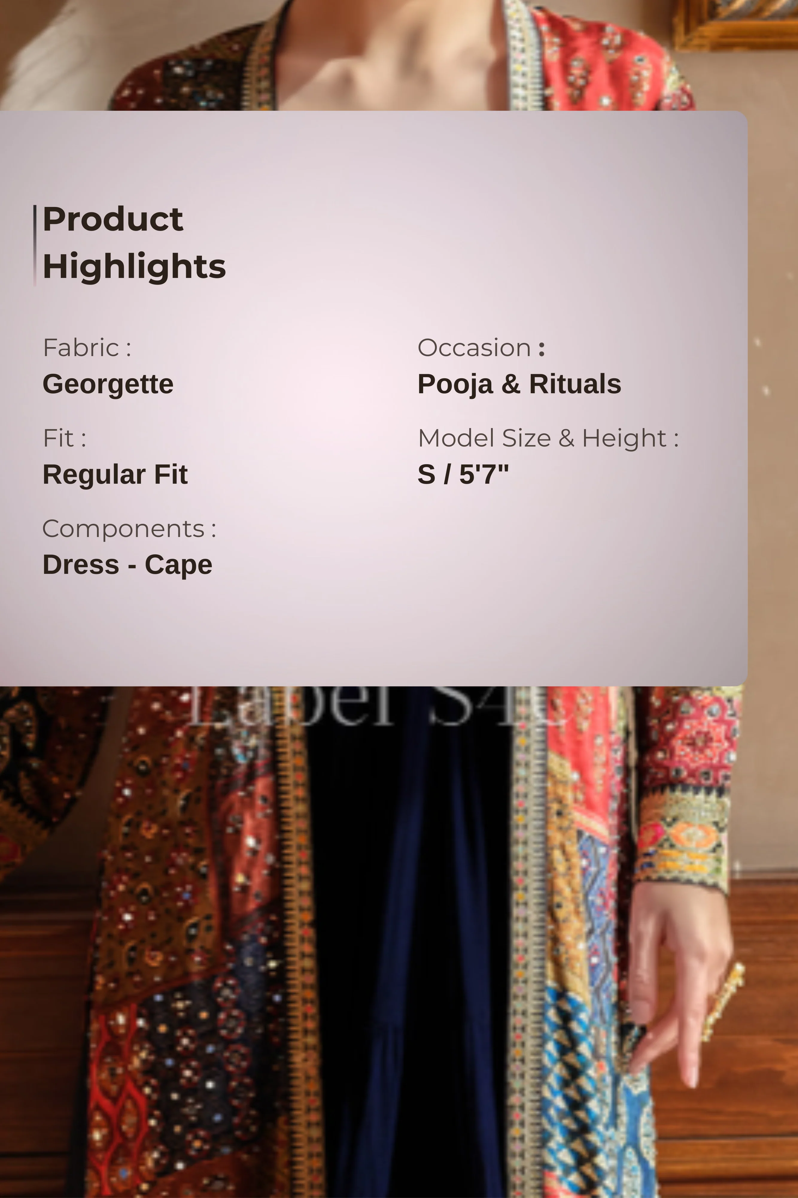 Sofia Printed-Gown Jacket Set - Image 3