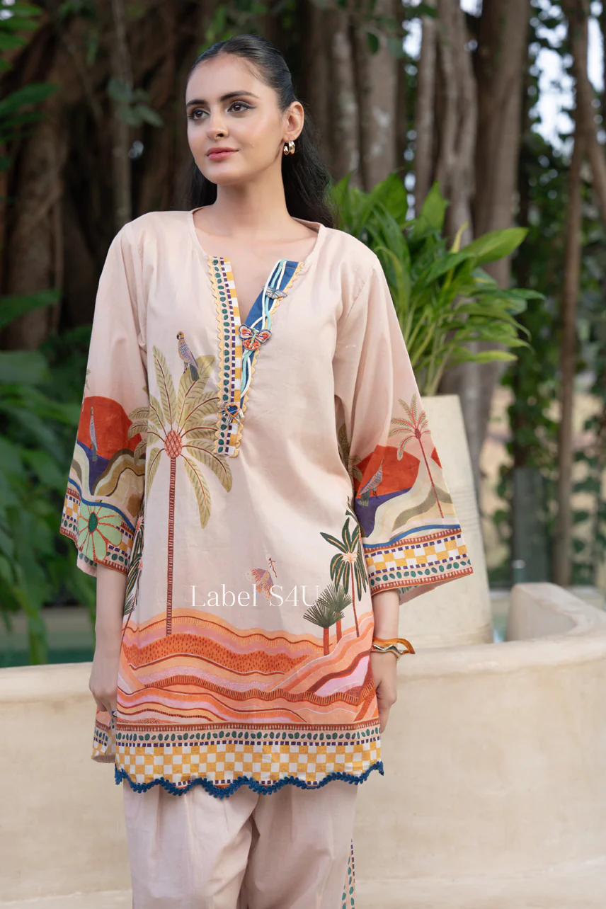 Soraya Coastal Print Cotton Co Ord Set - Image 2