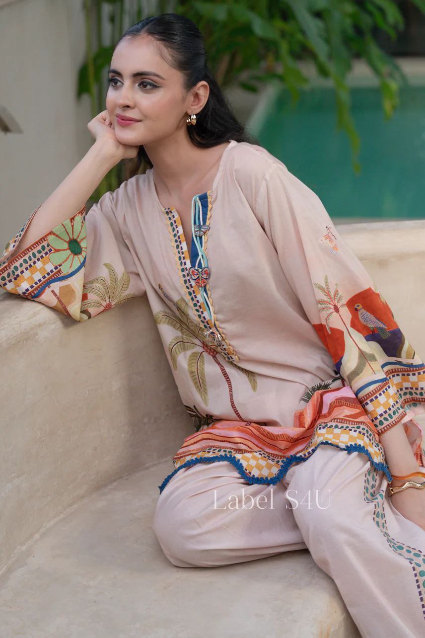 Soraya Coastal Print Cotton Co Ord Set - Image 4
