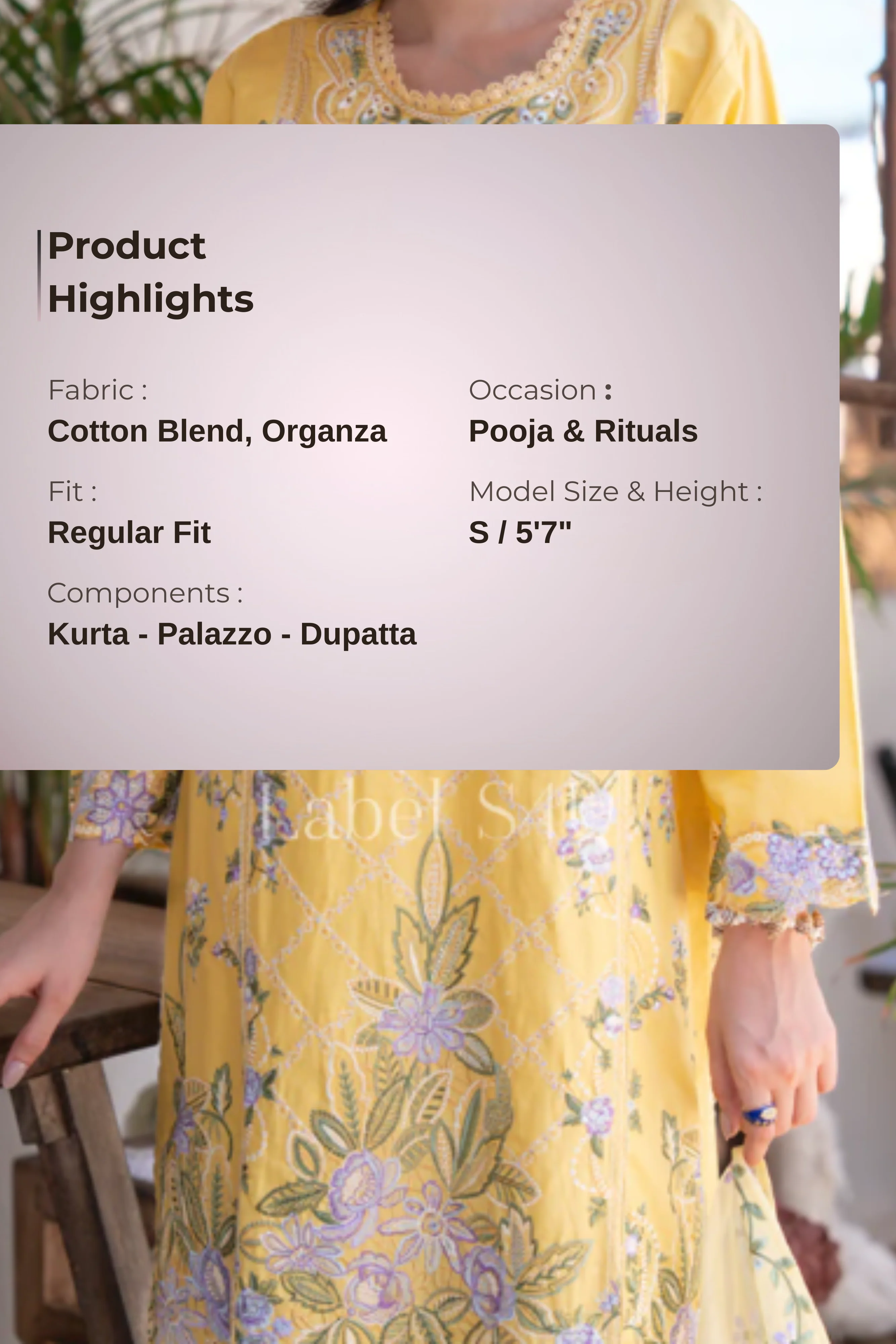 Sunbeam Floral Cutwork Palazzo Set - Image 6