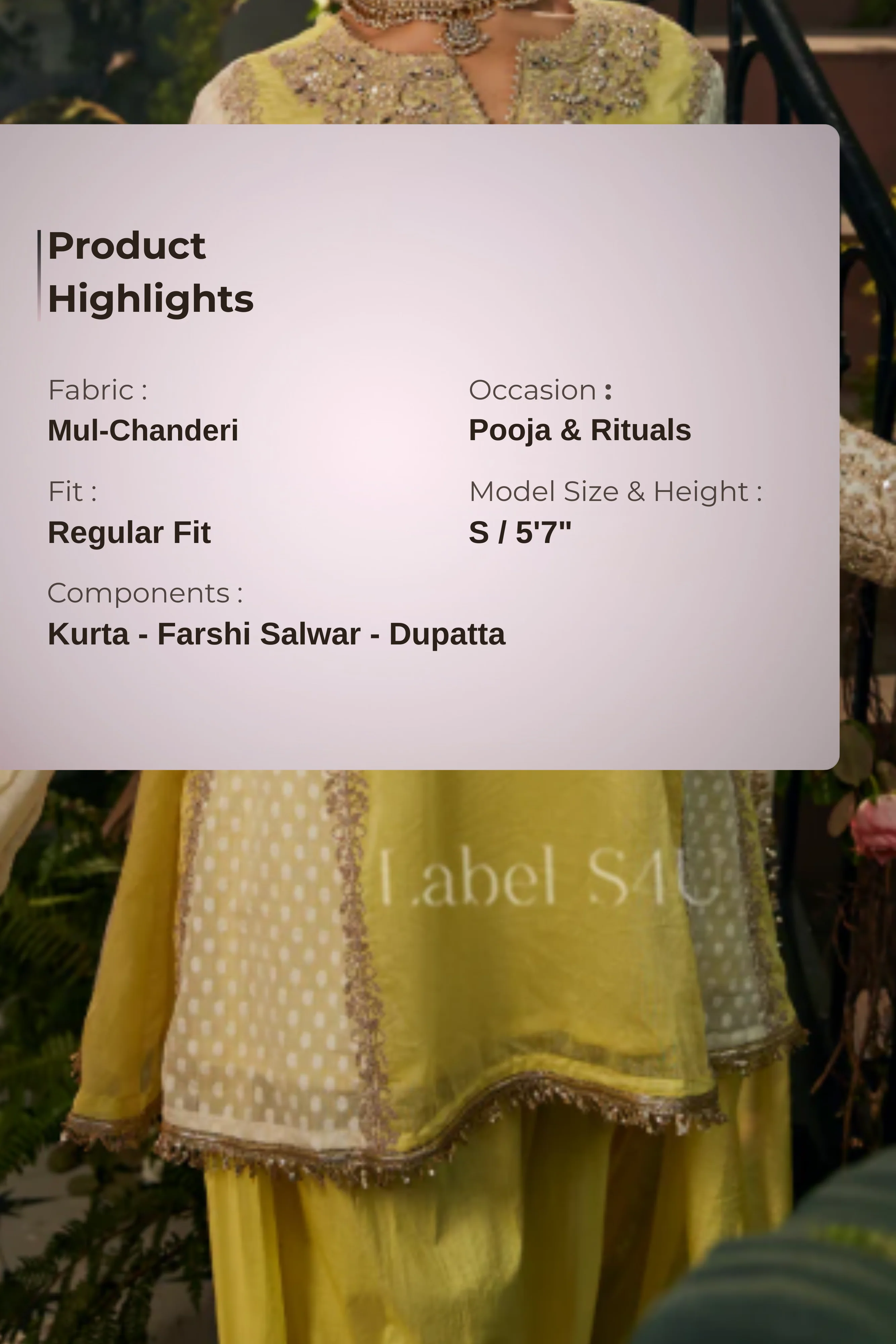 Sunehri Saga-Farshi Salwar Set - Image 4