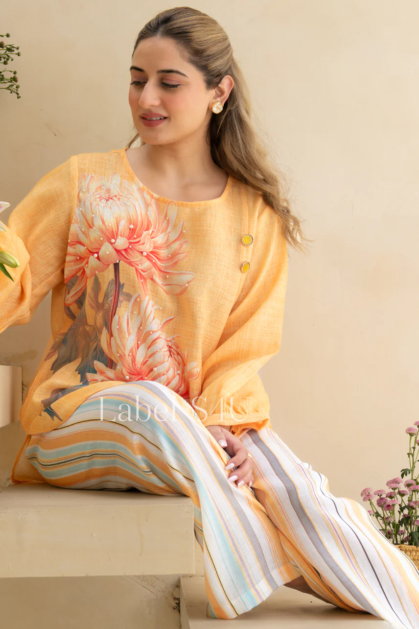 Sunlit Floral Linen Co-Ord Set - Image 2