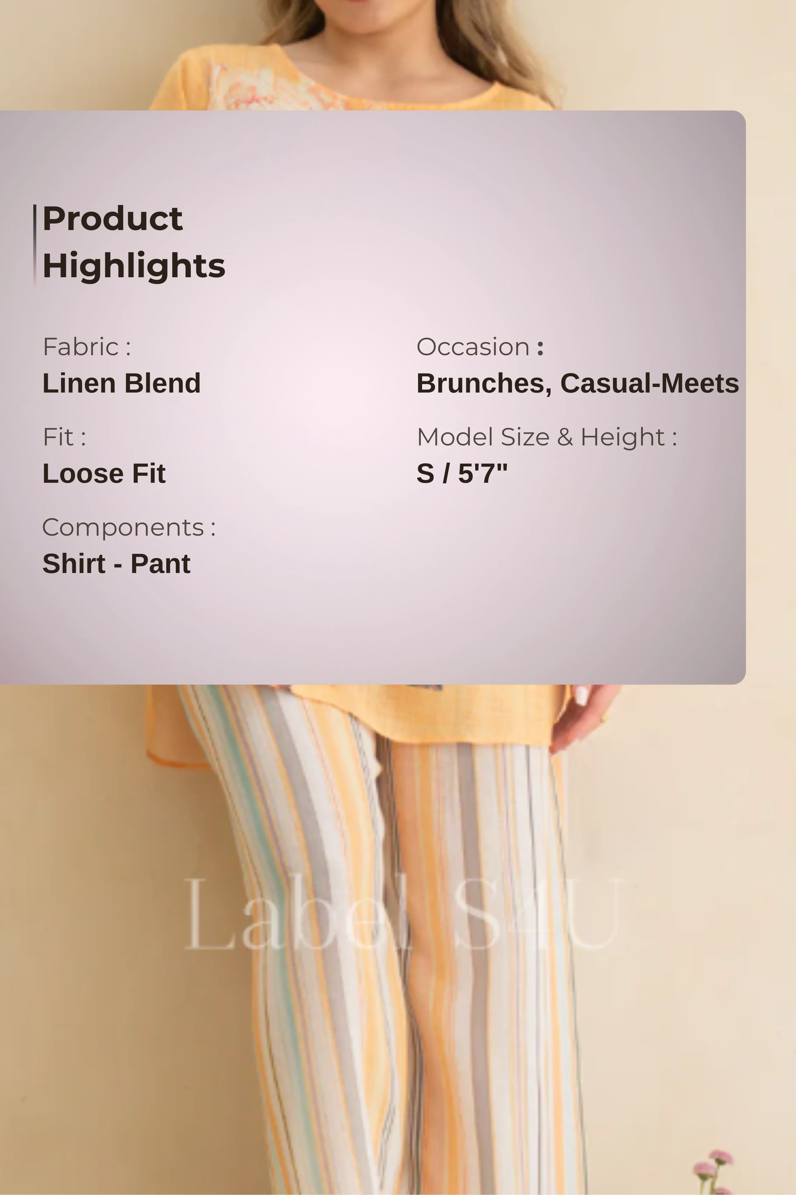 Sunlit Floral Linen Co-Ord Set - Image 5