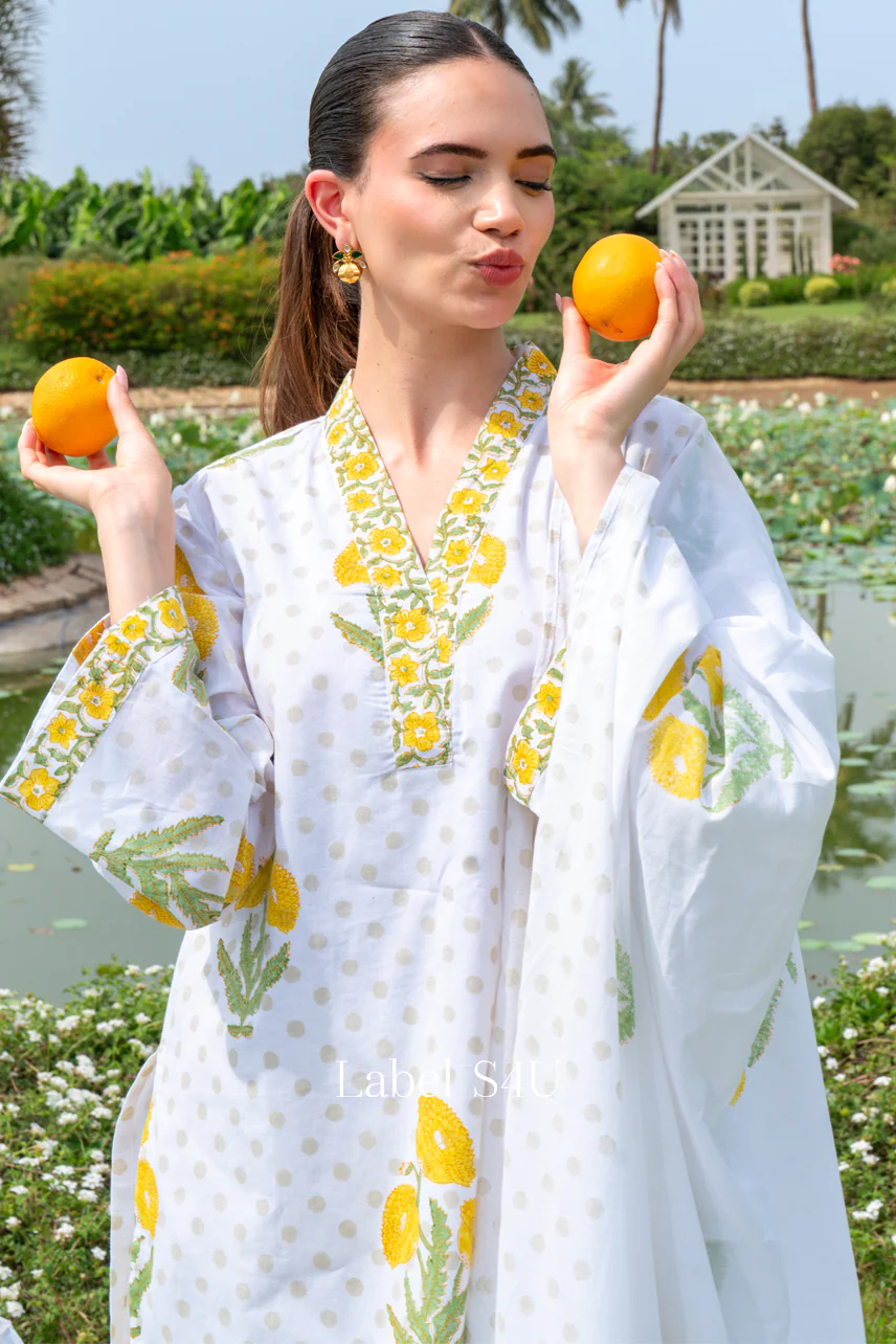 Sunlit Striped Cotton Suit Set - Image 4