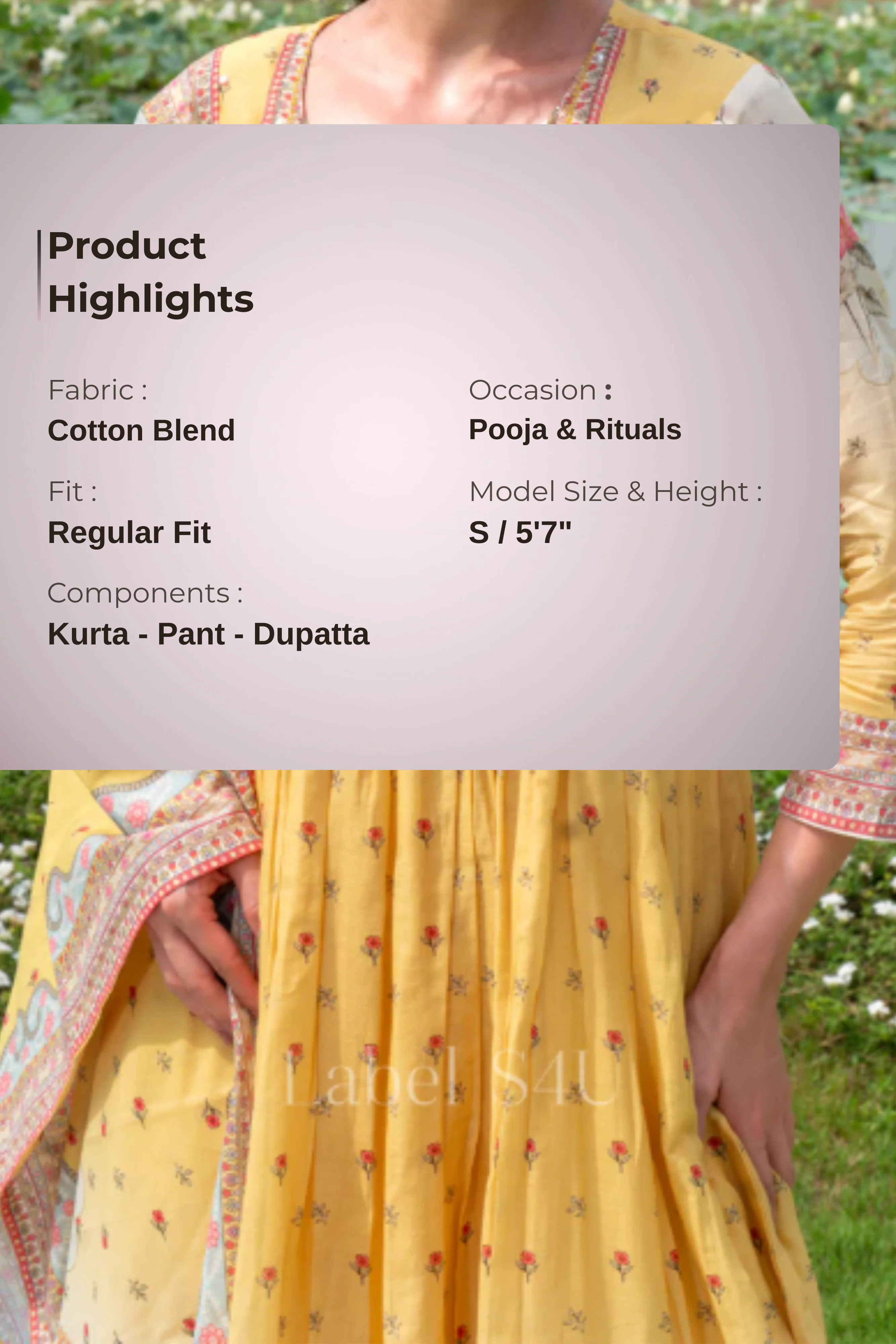 Sunshine Lotus Anarkali Set - Image 5