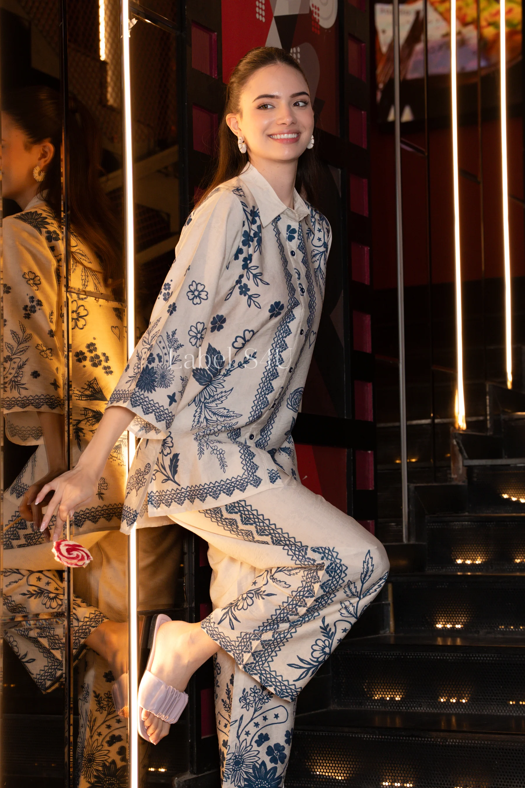 Timeless Floral Printed-Co-ord Set - Image 3