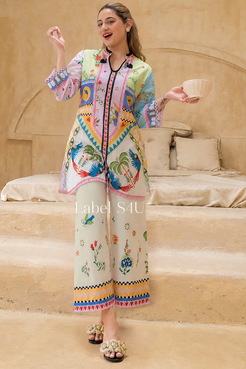 Tropical Printed Cotton Co-Ord Set