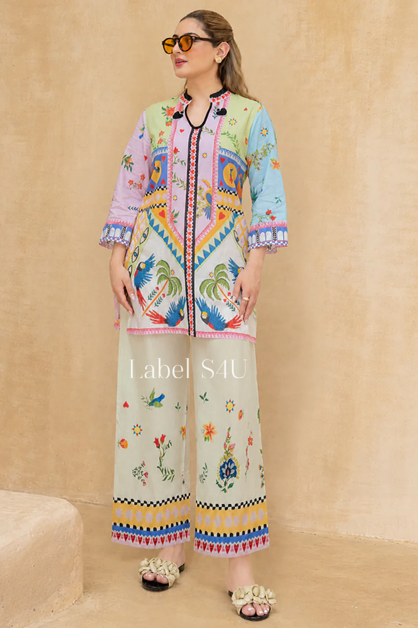 Tropical Printed Cotton Co-Ord Set - Image 3