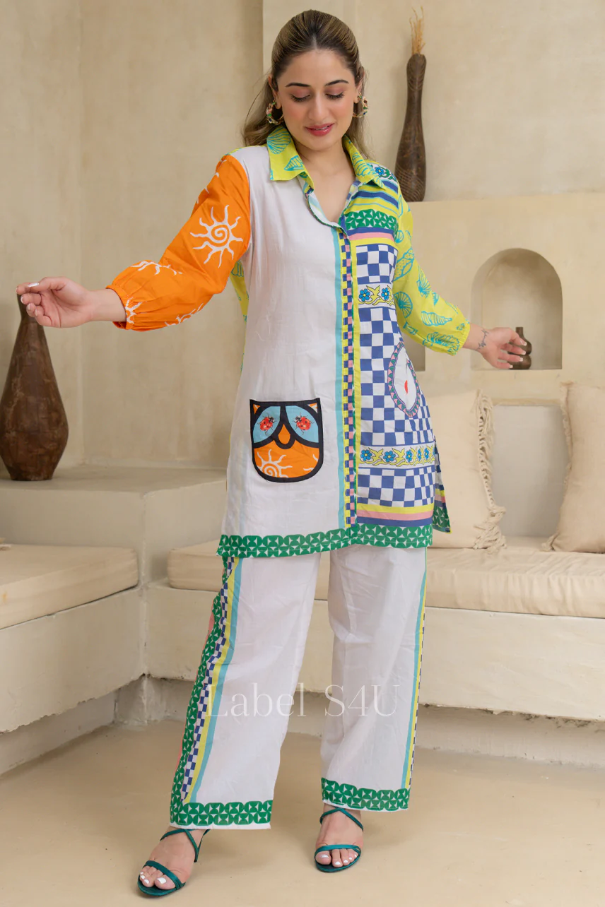 Vacay Vibe Abstract Cotton Co-ord Set - Image 4
