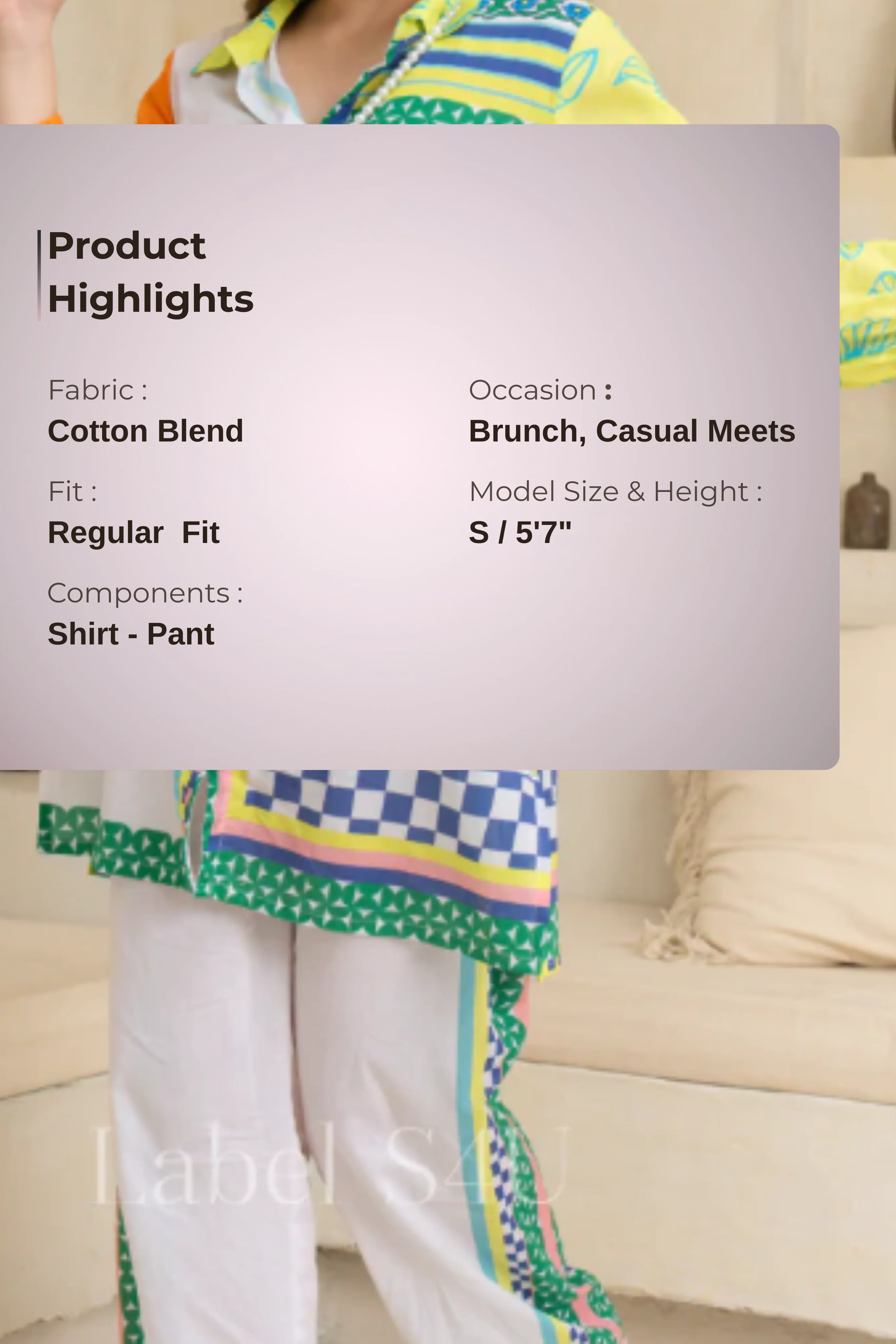 Vacay Vibe Abstract Cotton Co-ord Set - Image 5