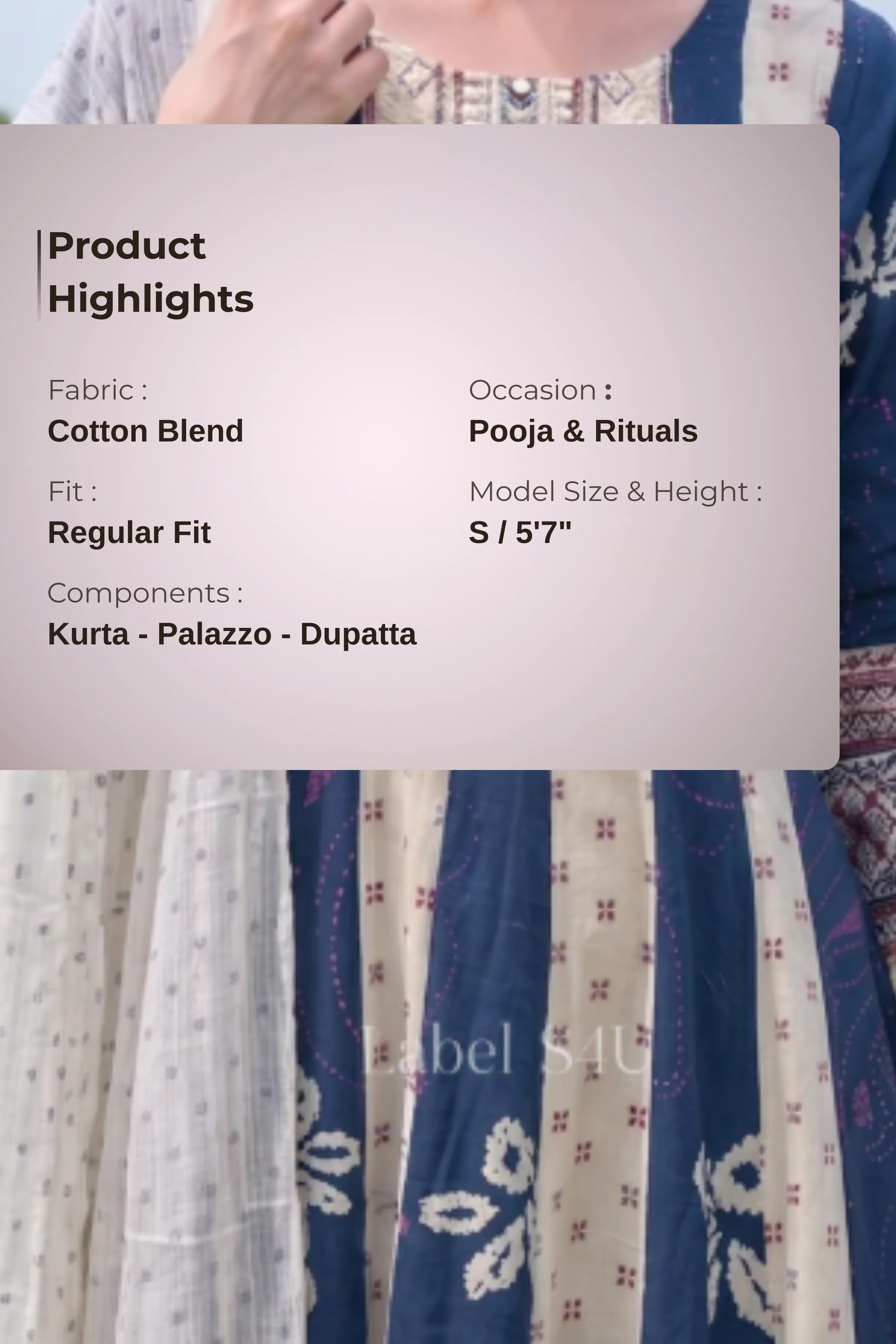 Verona Printed Tassel Anarkali Set - Image 5