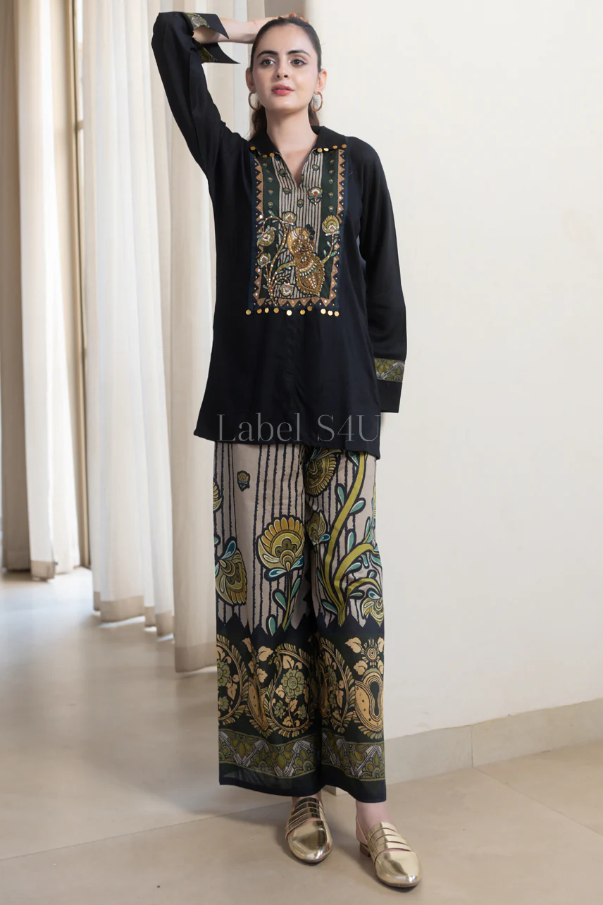 Whimsy Embroidered Cotton Co-ord Set