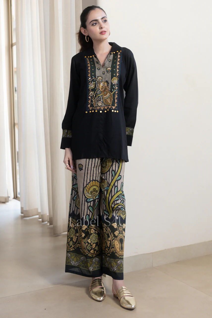 Whimsy Embroidered Cotton Co-ord Set - Image 3