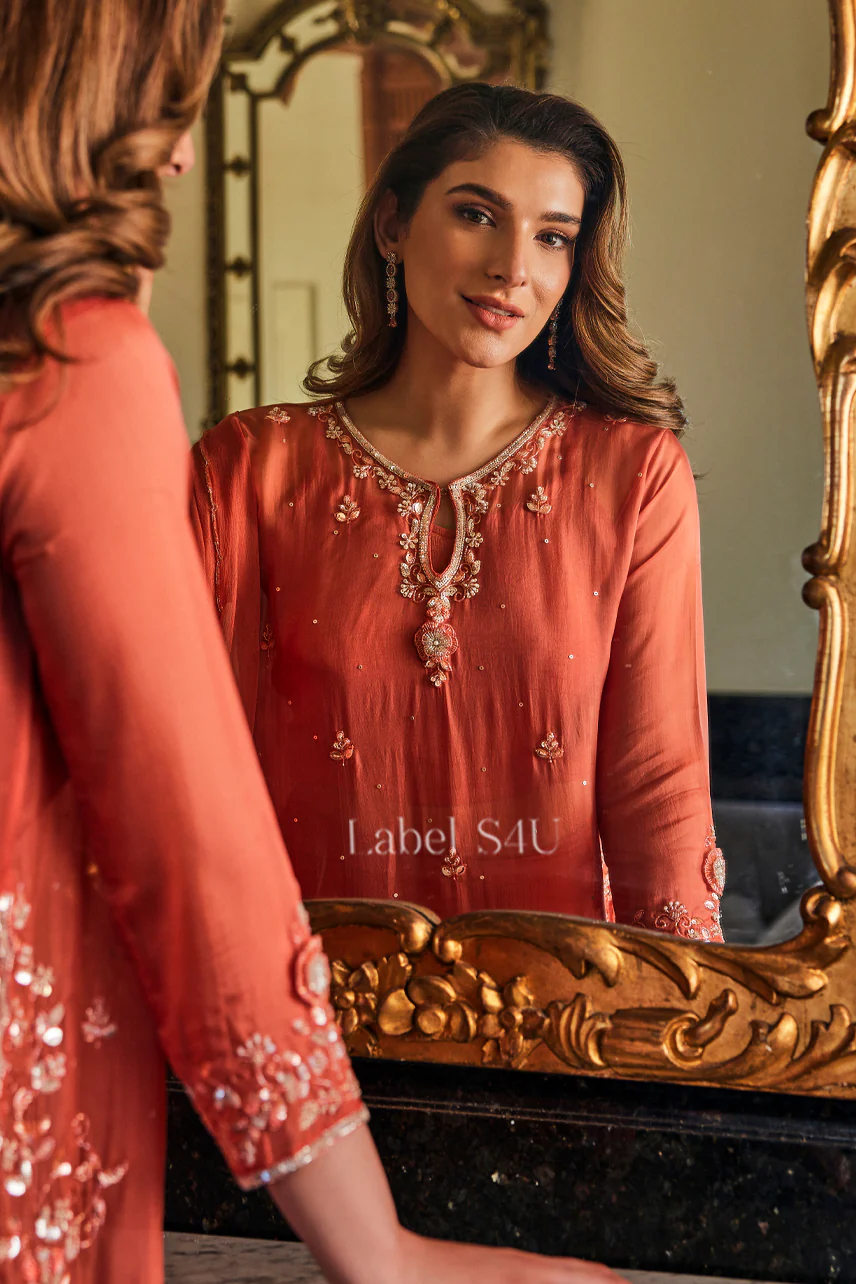 Ziva Rust Handwork-Palazzo Set - Image 2